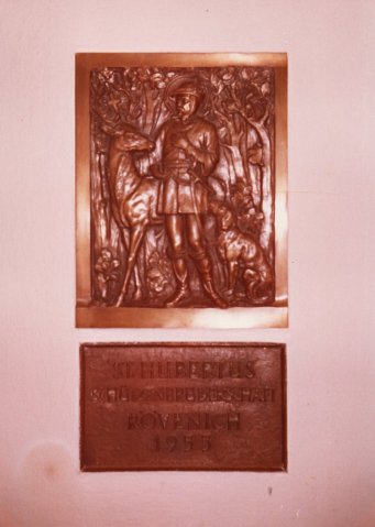 1959 St. Hubertus - Tafel in der Kirche